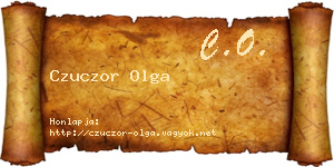 Czuczor Olga névjegykártya